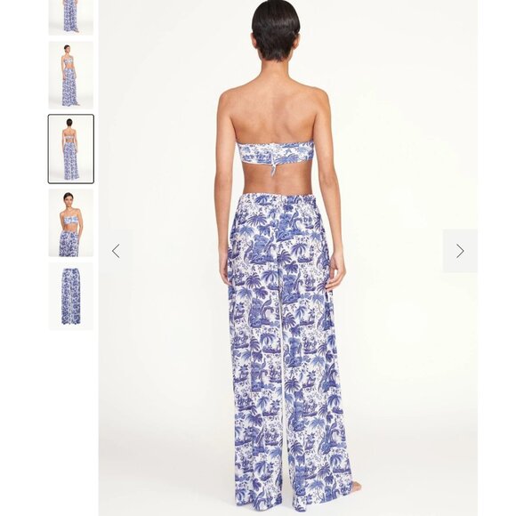 STAUD MARZA PANT BLUE TOILE XL - Picture 2 of 13